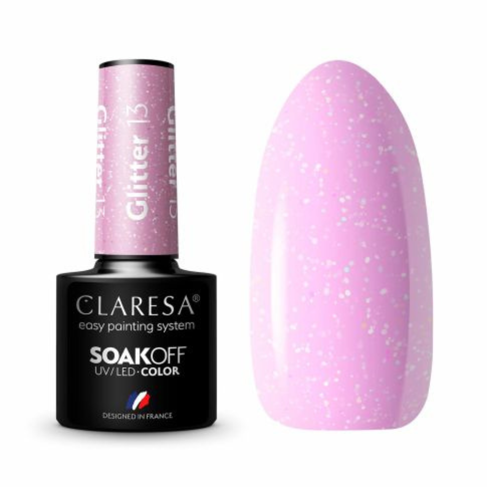 CLARESA SoakOFF UV/LED Gel - Glitter 13, 5 ml