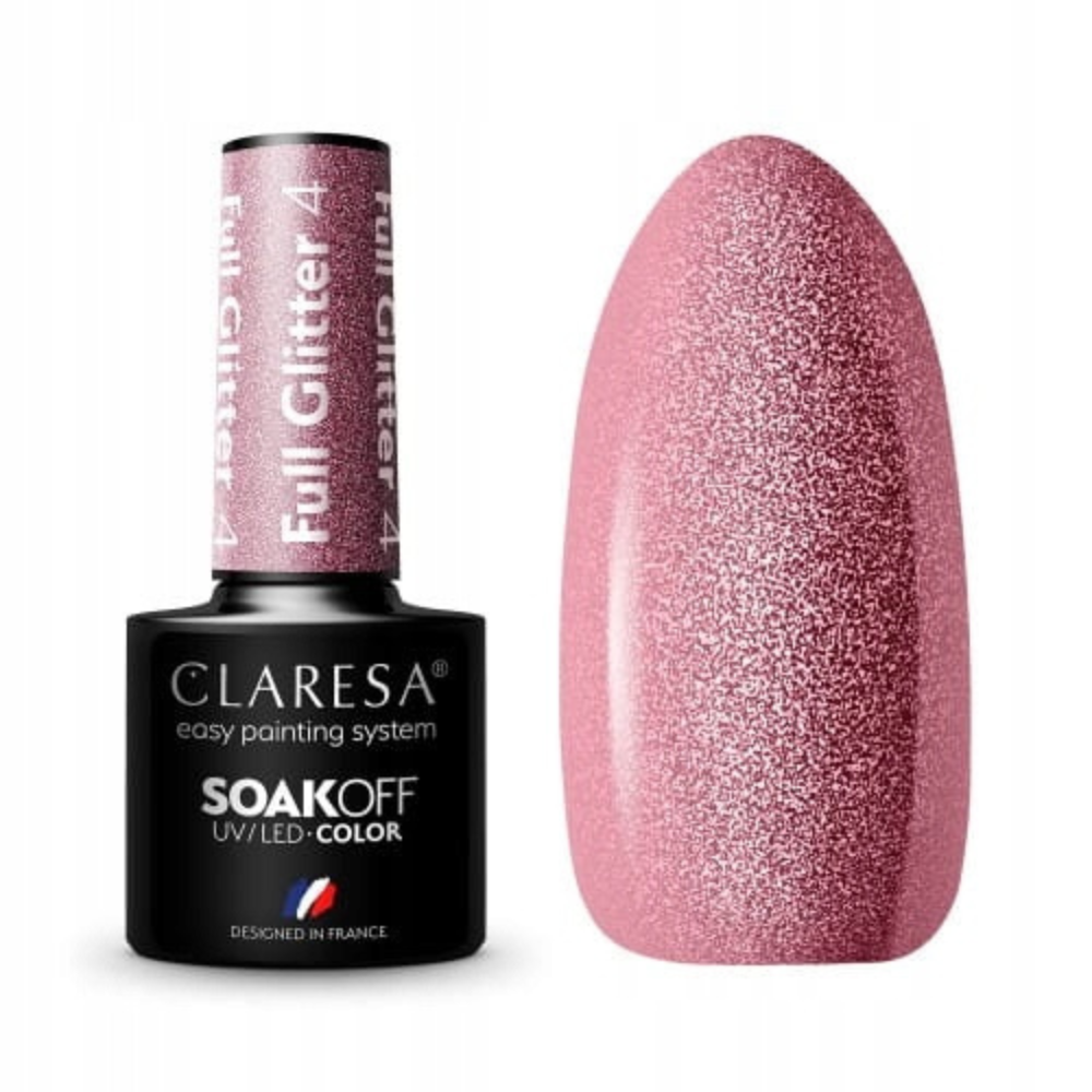 CLARESA SoakOFF UV/LED Gel - FULL Glitter 4, 5 ml