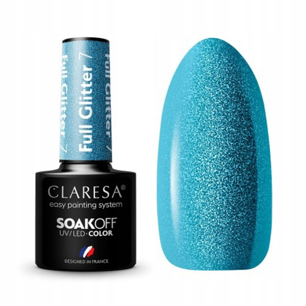 CLARESA SoakOFF UV/LED Gel - FULL Glitter 7, 5 ml