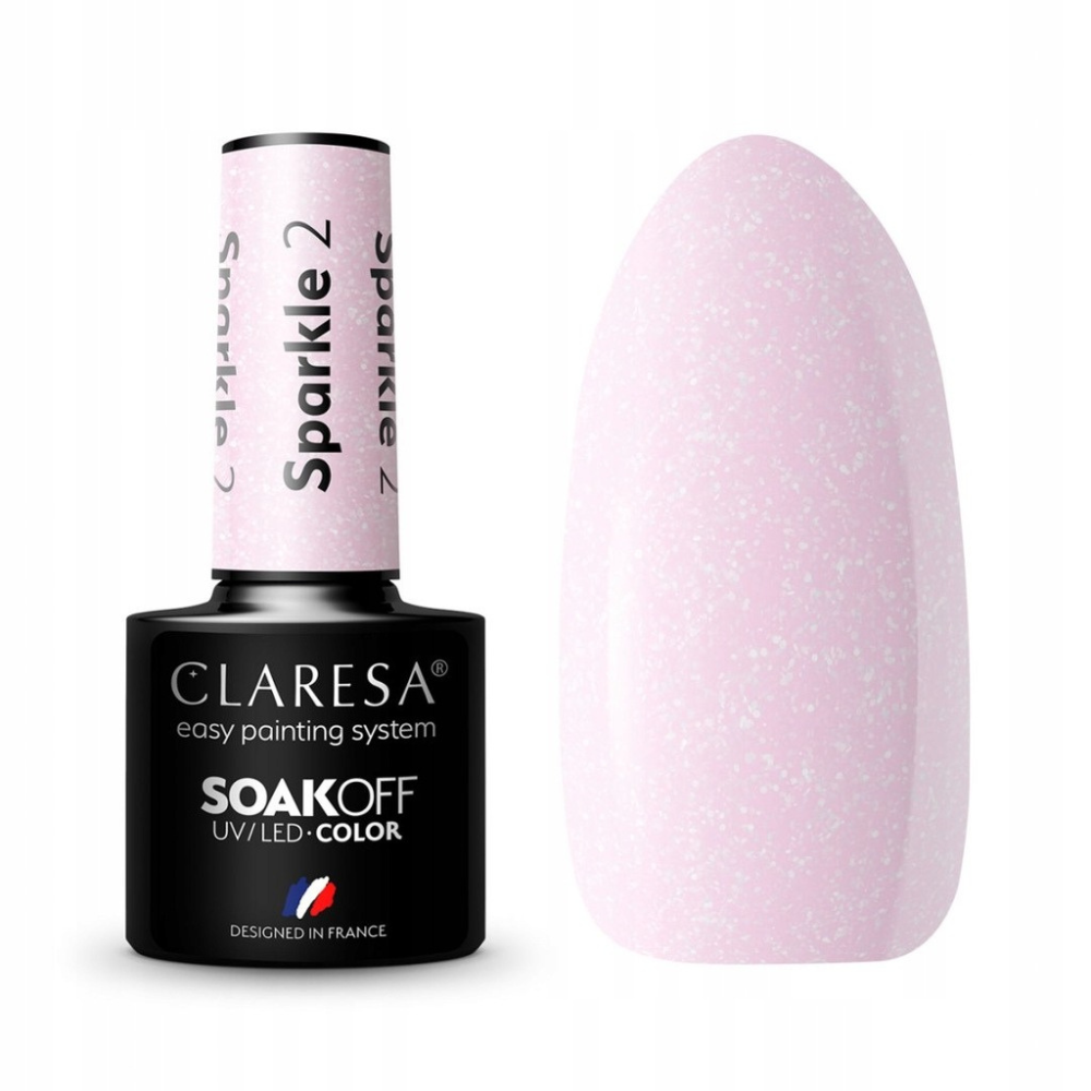 CLARESA SoakOFF UV/LED Gel - Sparkle 2, 5 ml