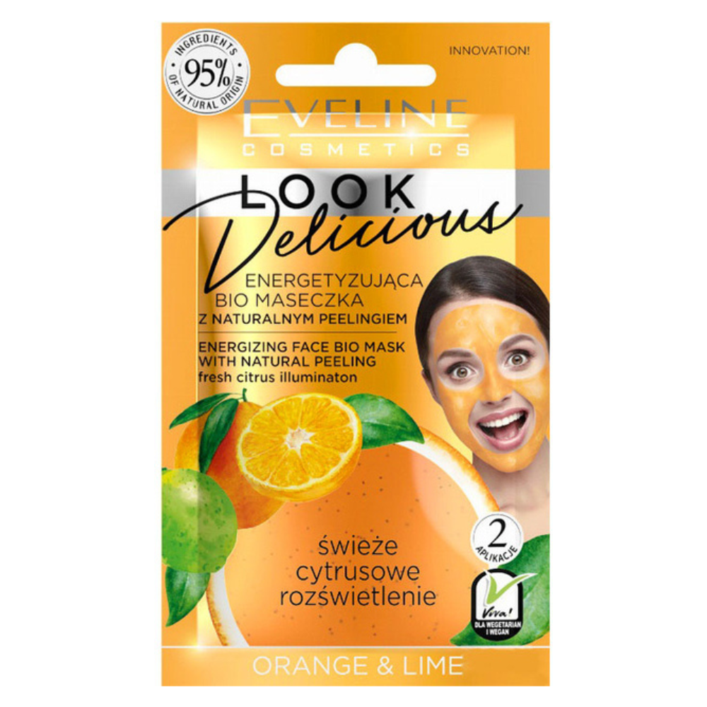 EVELINE energetisierende Bio-Gesichtsmaske mit Orange und Limette, 10 ml
