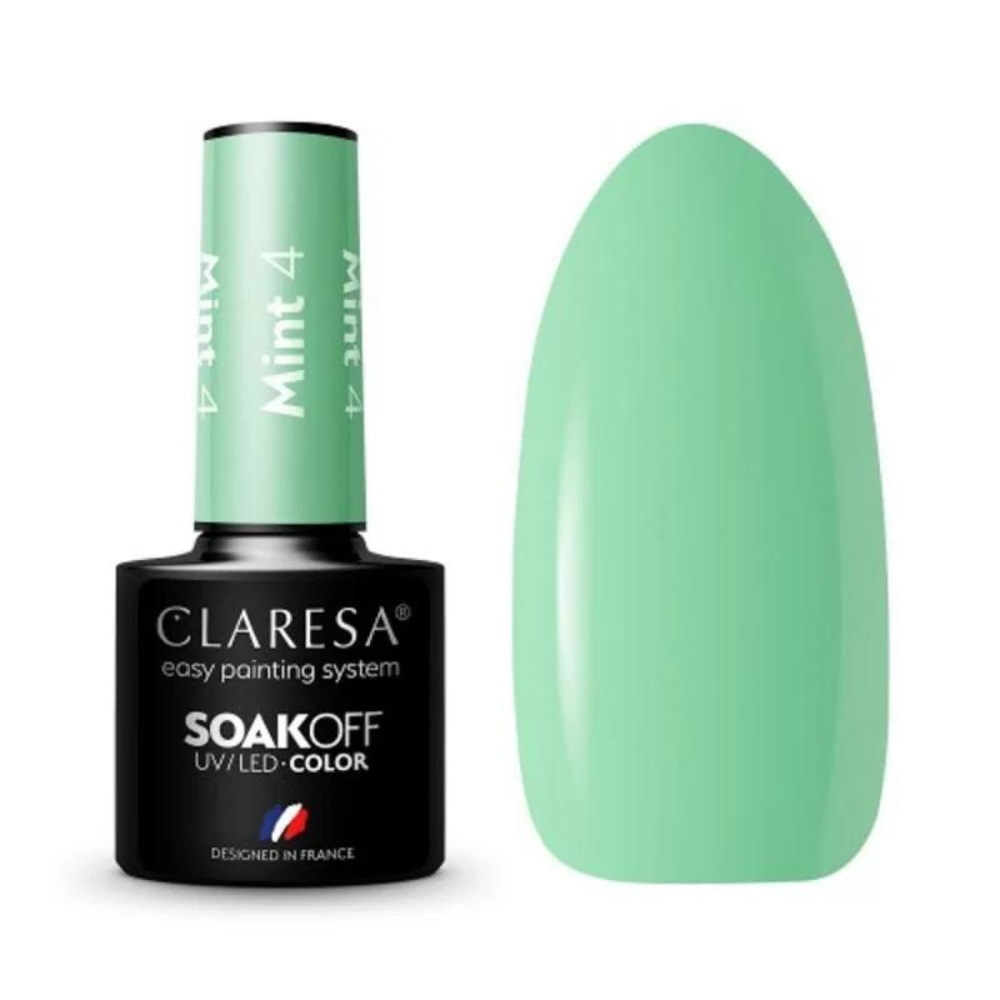 CLARESA Soak OFF UV/LED Gel Mint 4, 5 ml