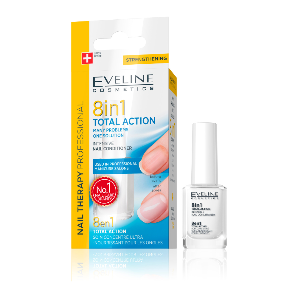 EVELINE NAIL THERAPY Total Aktion 8 in 1 Conditioner für Nagelpflege, 12 ml