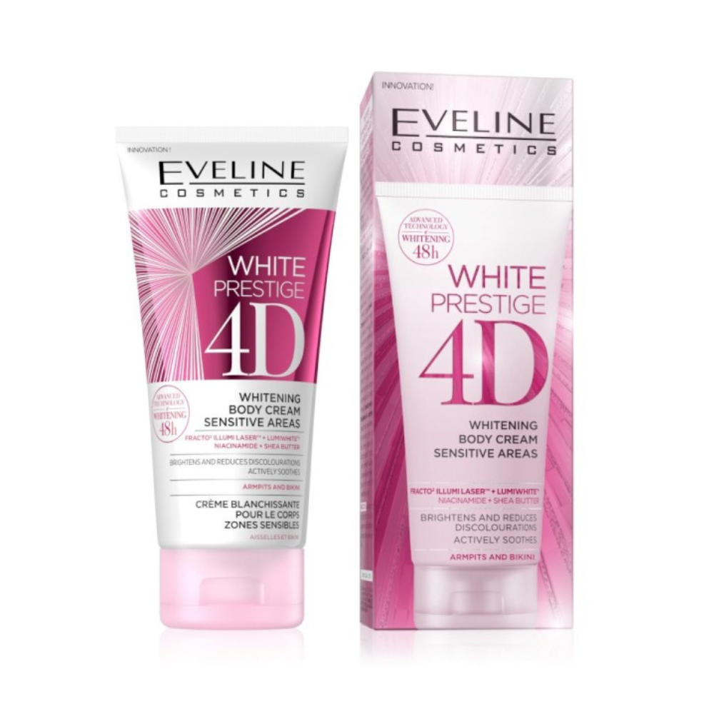 Eveline White Prestige 4D bleichende Körpercreme für sensible Haut, 100 ml