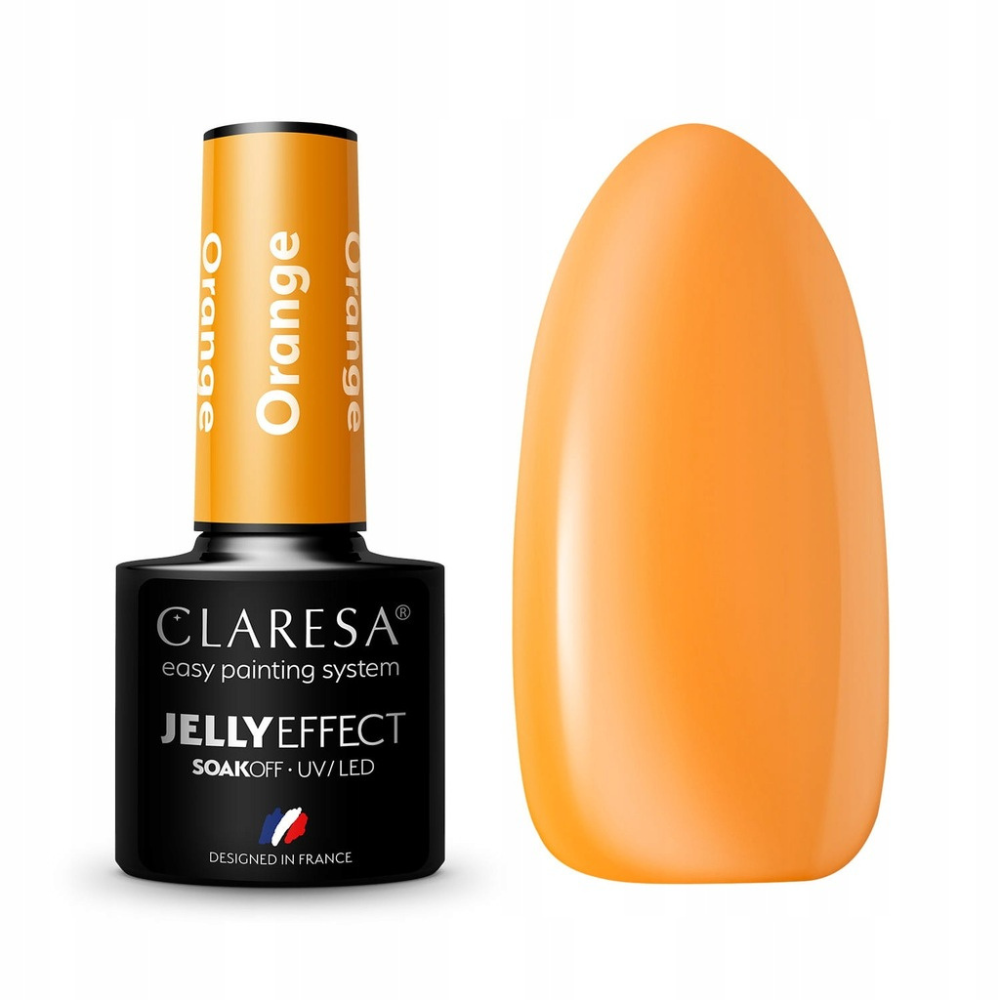 CLARESA SoakOFF UV/LED Gel JELLY EFFECT - Orange, 5 ml