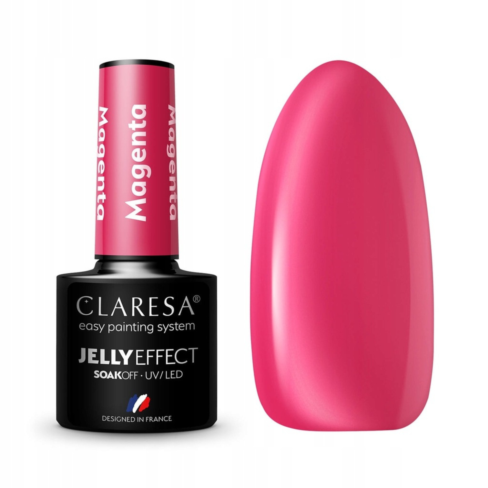 CLARESA SoakOFF UV/LED Gel JELLY EFFECT - Magenta, 5 ml