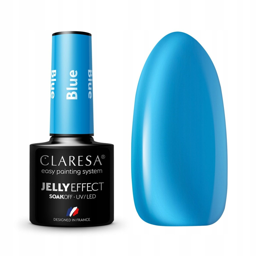 CLARESA SoakOFF UV/LED Gel JELLY EFFECT - Blue, 5 ml