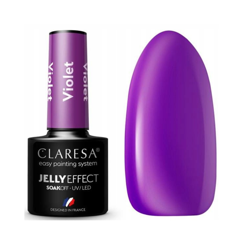 CLARESA SoakOFF UV/LED Gel JELLY EFFECT - Violet, 5 ml