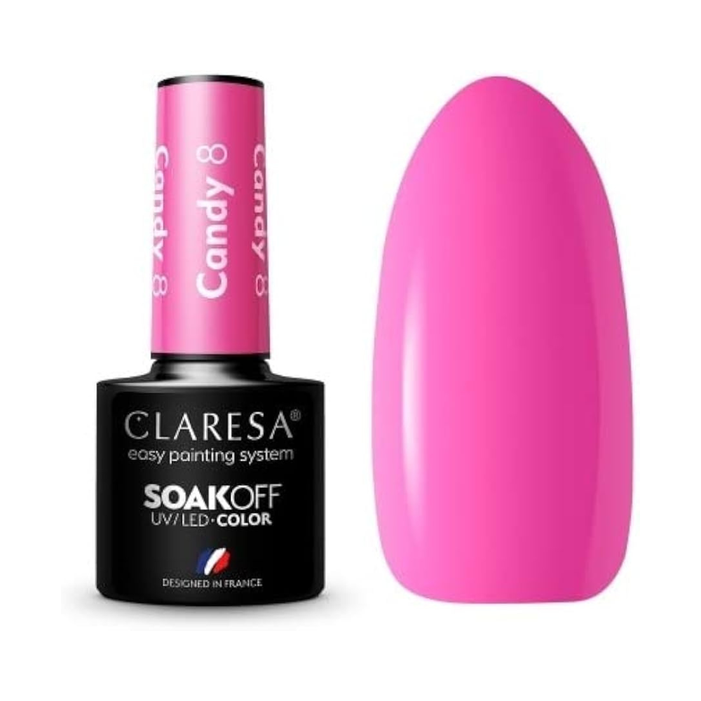 CLARESA SoakOFF UV/LED Gel - Candy 8, 5 ml