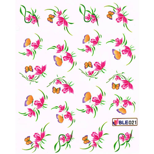 2D Nail Art One Stroke Sticker BLE021