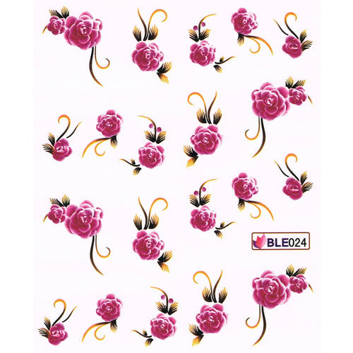 2D Nail Art One Stroke Sticker BLE024