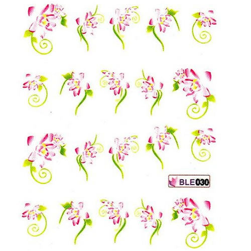 2D Nail Art One Stroke Sticker BLE030