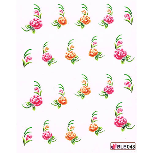 2D Nail Art One Stroke Sticker BLE048