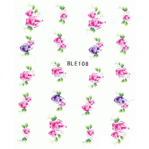 2D Nail Art One Stroke Sticker BLE108