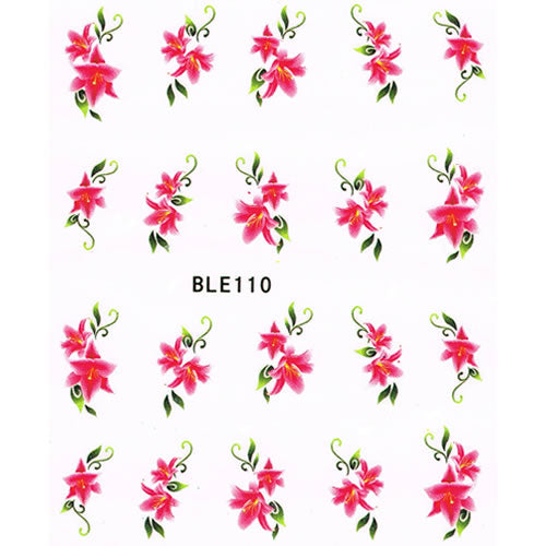 2D Nail Art One Stroke Sticker BLE110