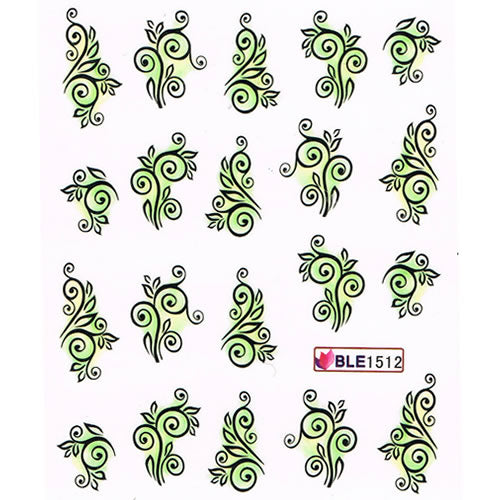 2D Nail Art One Stroke Sticker BLE1512