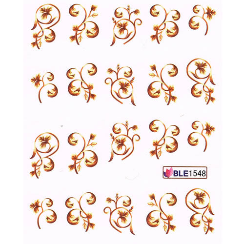 2D Nail Art One Stroke Sticker BLE1548