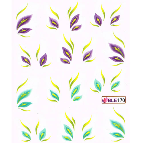 2D Nail Art One Stroke Sticker BLE170