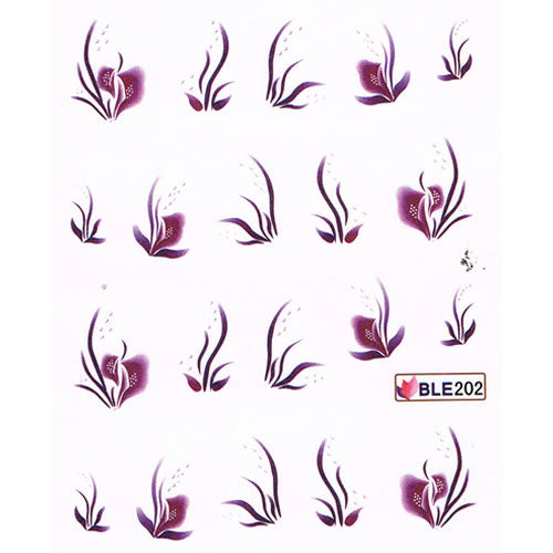 2D Nail Art One Stroke Sticker BLE202