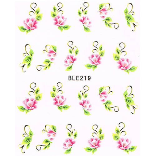 2D Nail Art One Stroke Sticker BLE219