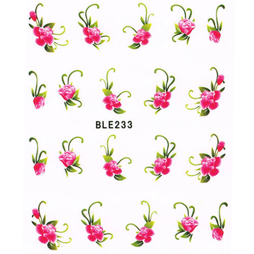 2D Nail Art One Stroke Sticker BLE233