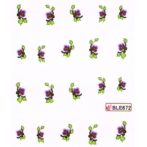 2D Nail Art One Stroke Sticker BLE672