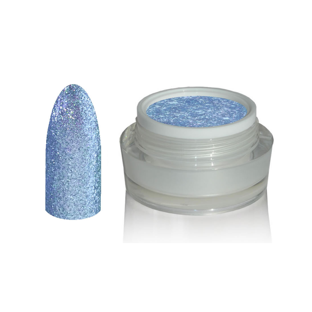 UV Gel - 1357 Chrome Glitter Glam Gel Pacific Blue, 5 ml