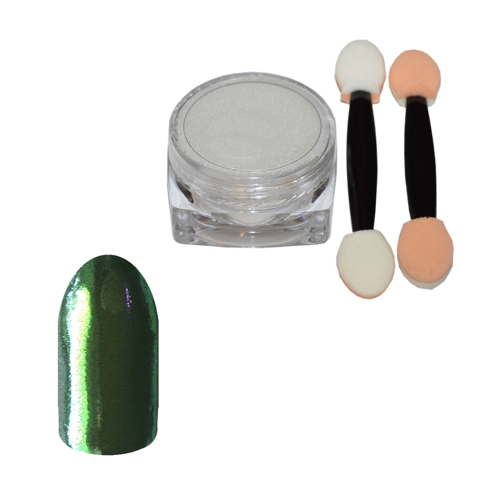 Chrome Mirror Pigment - Spiegel Effekt, Sparkling Green