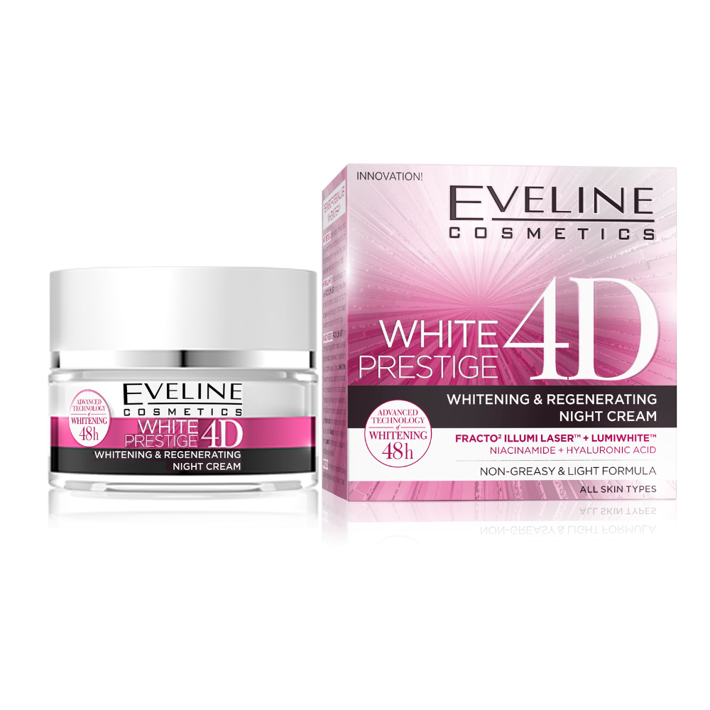 EVELINE WHITE PRESTIGE 4D bleichende Nachtcreme, 50 ml