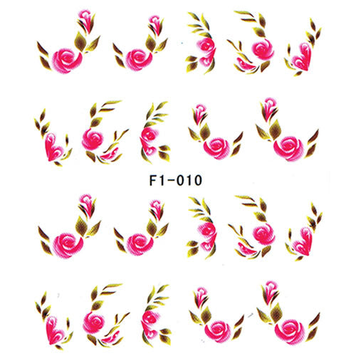 2D Nail Art One Stroke Sticker F1-010