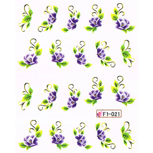 2D Nail Art One Stroke Sticker F1-021