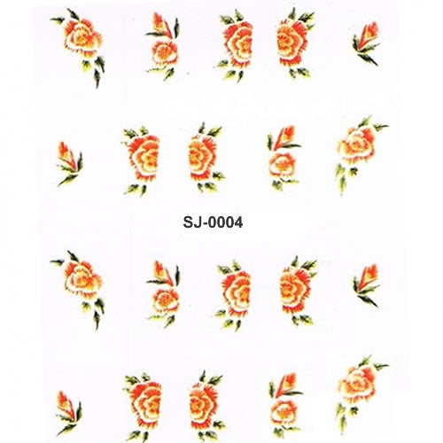 2D Nail Art One Stroke Sticker SJ-0004