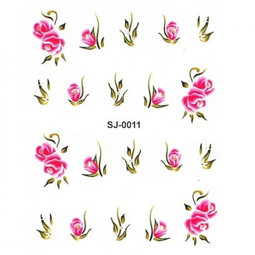 2D Nail Art One Stroke Sticker SJ-0011