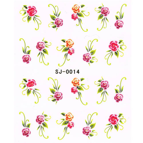 2D Nail Art One Stroke Sticker SJ-0014