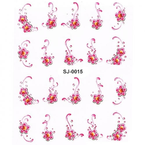 2D Nail Art One Stroke Sticker SJ-0015