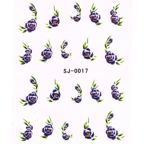 2D Nail Art One Stroke Sticker SJ-0017