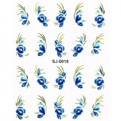 2D Nail Art One Stroke Sticker SJ-0018