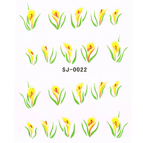 2D Nail Art One Stroke Sticker SJ-0022