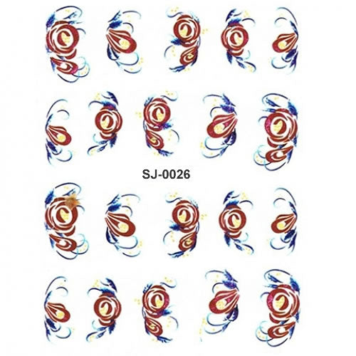 2D Nail Art One Stroke Sticker SJ-0026