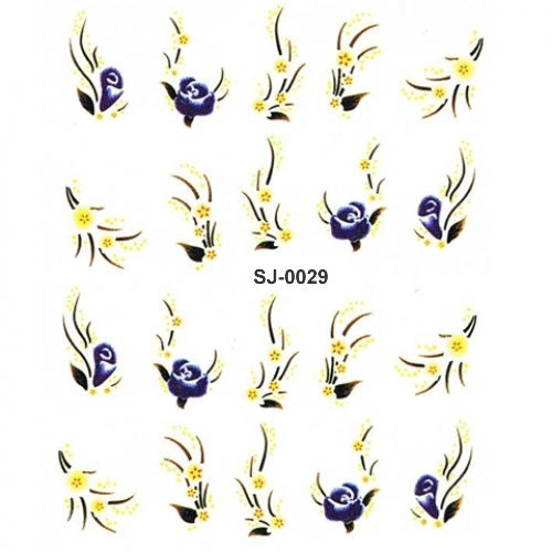 2D Nail Art One Stroke Sticker SJ-0029