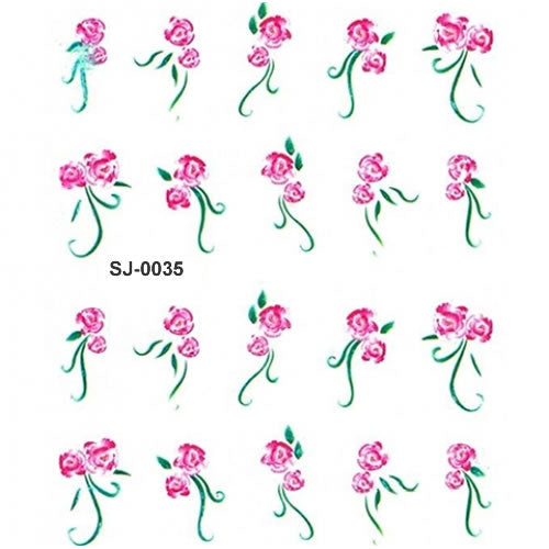 2D Nail Art One Stroke Sticker SJ-0035