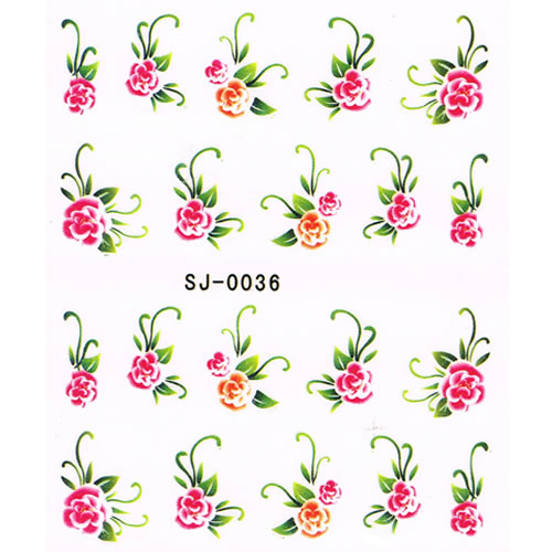 2D Nail Art One Stroke Sticker SJ-0036