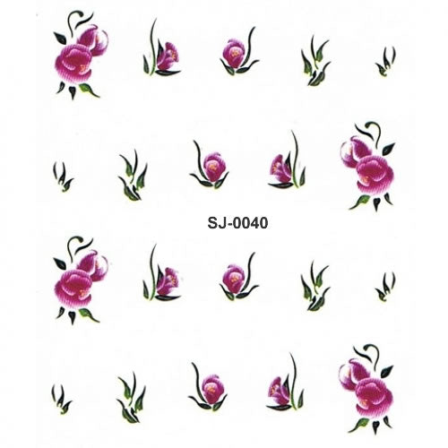 2D Nail Art One Stroke Sticker SJ-0040