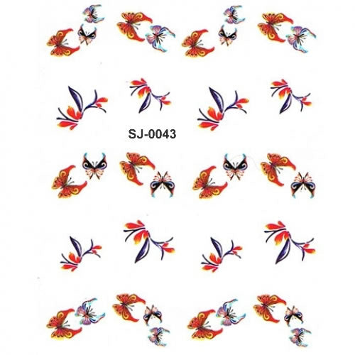 2D Nail Art One Stroke Sticker SJ-0043