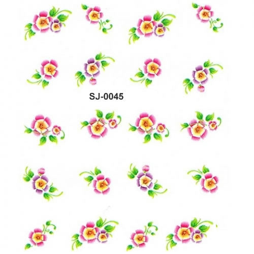 2D Nail Art One Stroke Sticker SJ-0045