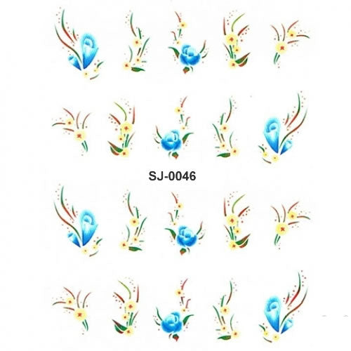 2D Nail Art One Stroke Sticker SJ-0046