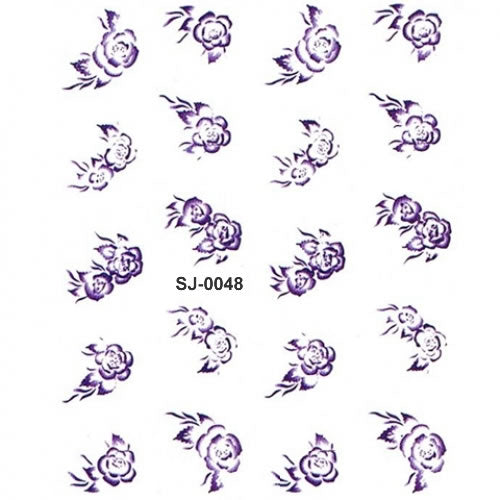 2D Nail Art One Stroke Sticker SJ-0048