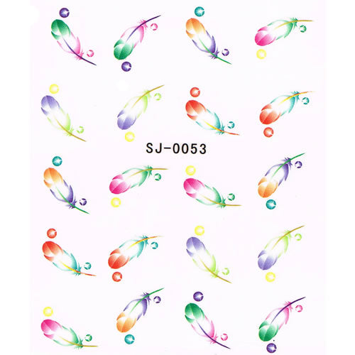 2D Nail Art One Stroke Sticker SJ-0053