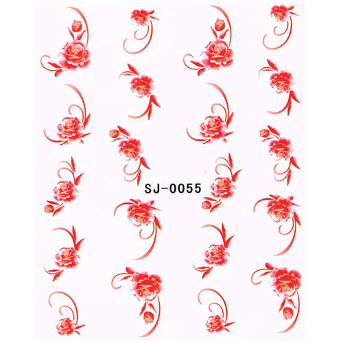 2D Nail Art One Stroke Sticker SJ-0055