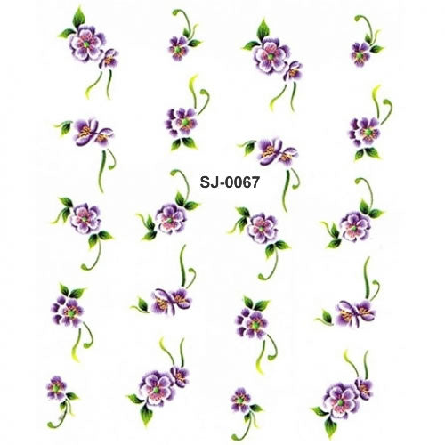 2D Nail Art One Stroke Sticker SJ-0067